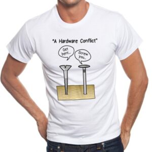 Camisetas minimalista A hardware conflict