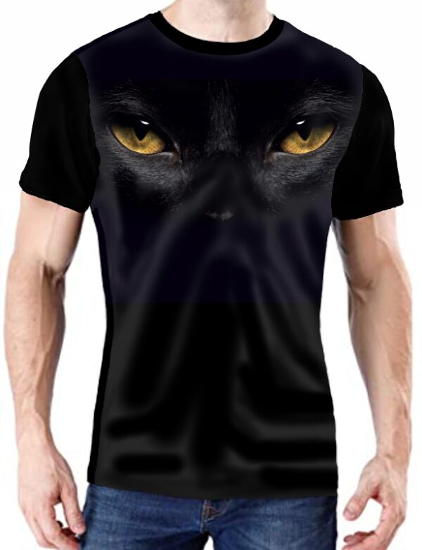 Camisetas fashion cara gato