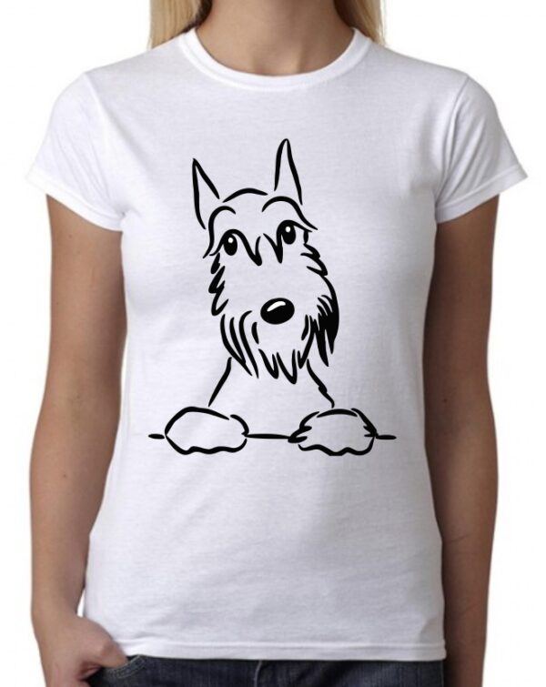 Camiseta minimalista cool con dibujo de perro