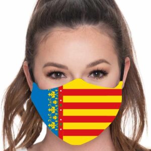 Mascarilla con señera valenciana